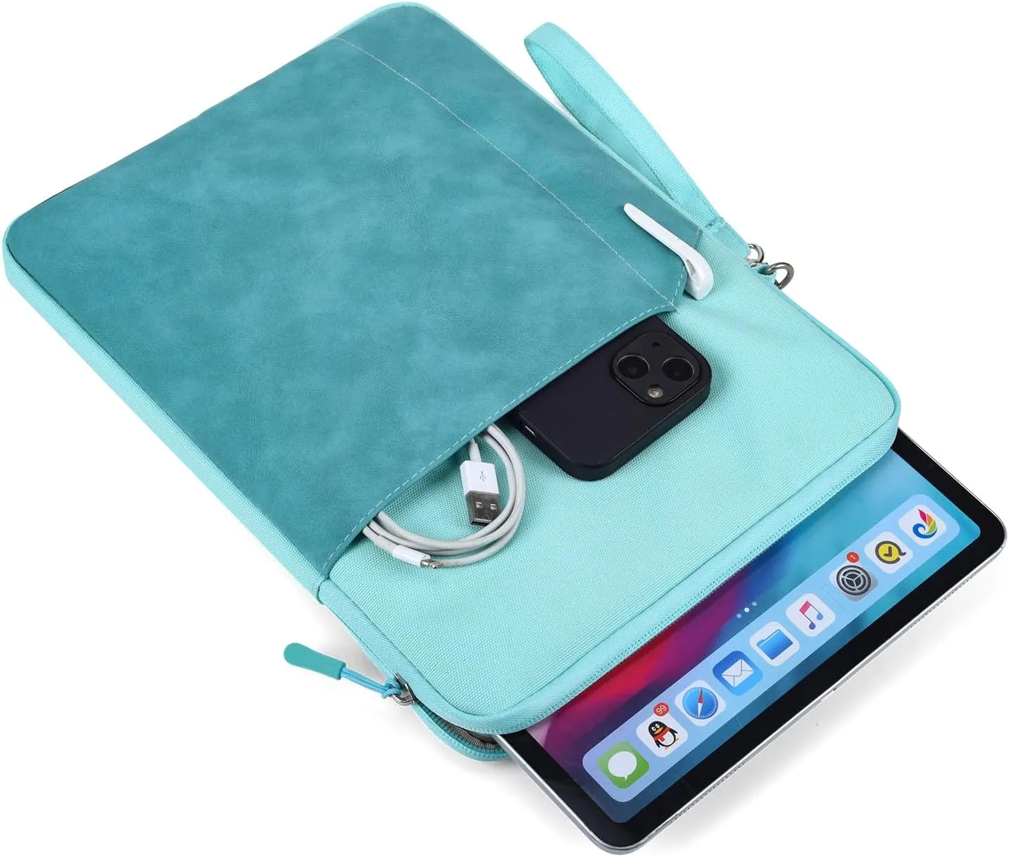 7-8 Inch Tablet Sleeve Bag for iPad Mini 6/8.3", "iPad Mini 5/4/3/2/7.9", "Samsung Galaxy Tab S2 8.0", "Tab A 8.0", "ZenPad Z8s 7.9", "Amazon Fire HD 8/8 Plus - Blue