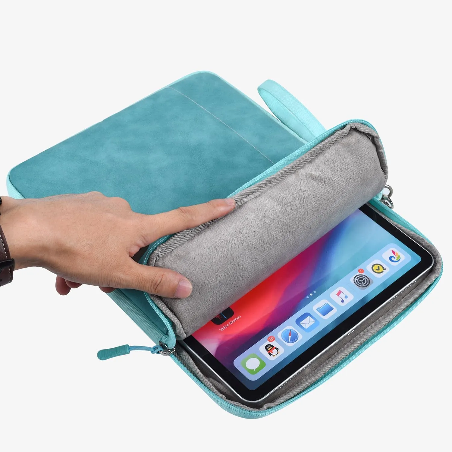 7-8 Inch Tablet Sleeve Bag for iPad Mini 6/8.3", "iPad Mini 5/4/3/2/7.9", "Samsung Galaxy Tab S2 8.0", "Tab A 8.0", "ZenPad Z8s 7.9", "Amazon Fire HD 8/8 Plus - Blue