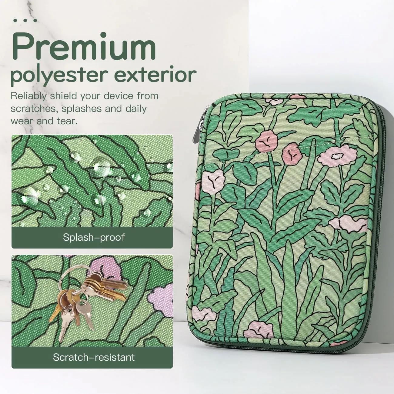 8-9 Inch Tablet Sleeve Bag Carrying Case for iPad Mini 7th/6th 8.3" 2024/2021, iPad Mini 5/4/3/2/1 7.9", Galaxy Tab A9/A7 Lite 8.7", Tab M8 8"/M9 9", Papaver Rhoeas