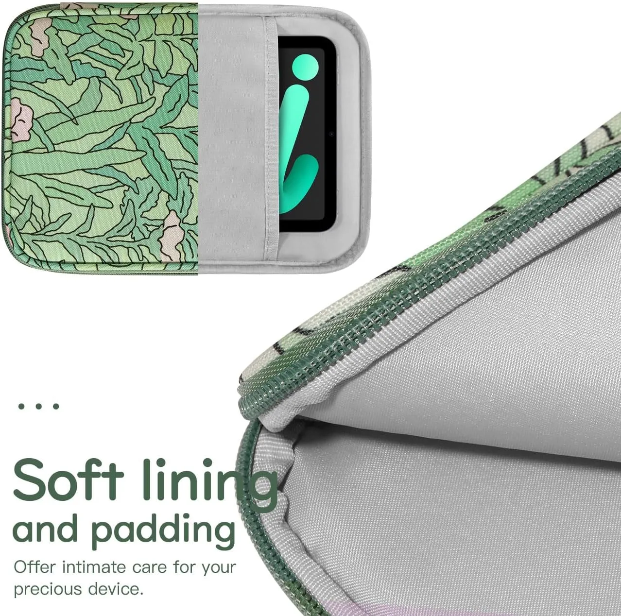 8-9 Inch Tablet Sleeve Bag Carrying Case for iPad Mini 7th/6th 8.3" 2024/2021, iPad Mini 5/4/3/2/1 7.9", Galaxy Tab A9/A7 Lite 8.7", Tab M8 8"/M9 9", Papaver Rhoeas