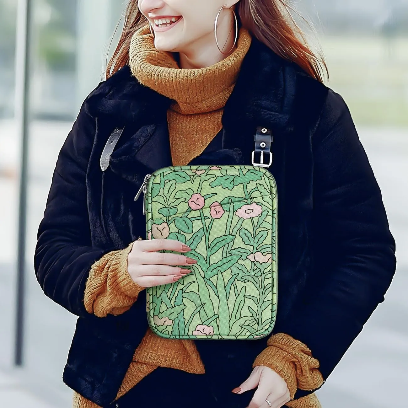 8-9 Inch Tablet Sleeve Bag Carrying Case for iPad Mini 7th/6th 8.3" 2024/2021, iPad Mini 5/4/3/2/1 7.9", Galaxy Tab A9/A7 Lite 8.7", Tab M8 8"/M9 9", Papaver Rhoeas