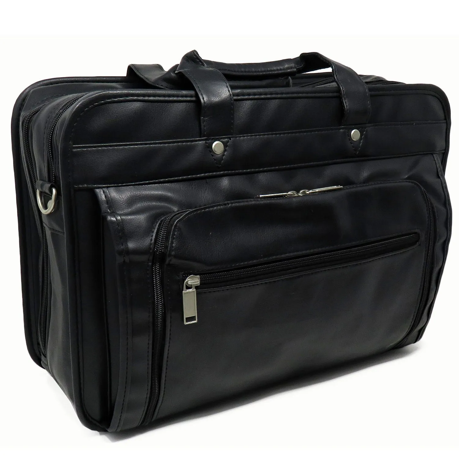 AFONiE Leather Briefcase w/ Laptop Holder