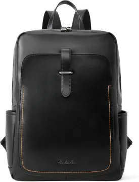 BOSTANTEN Leather Laptop Backpack for Women,15.6 inch Computer Backpack Purse College Daypack Work Travel Bag