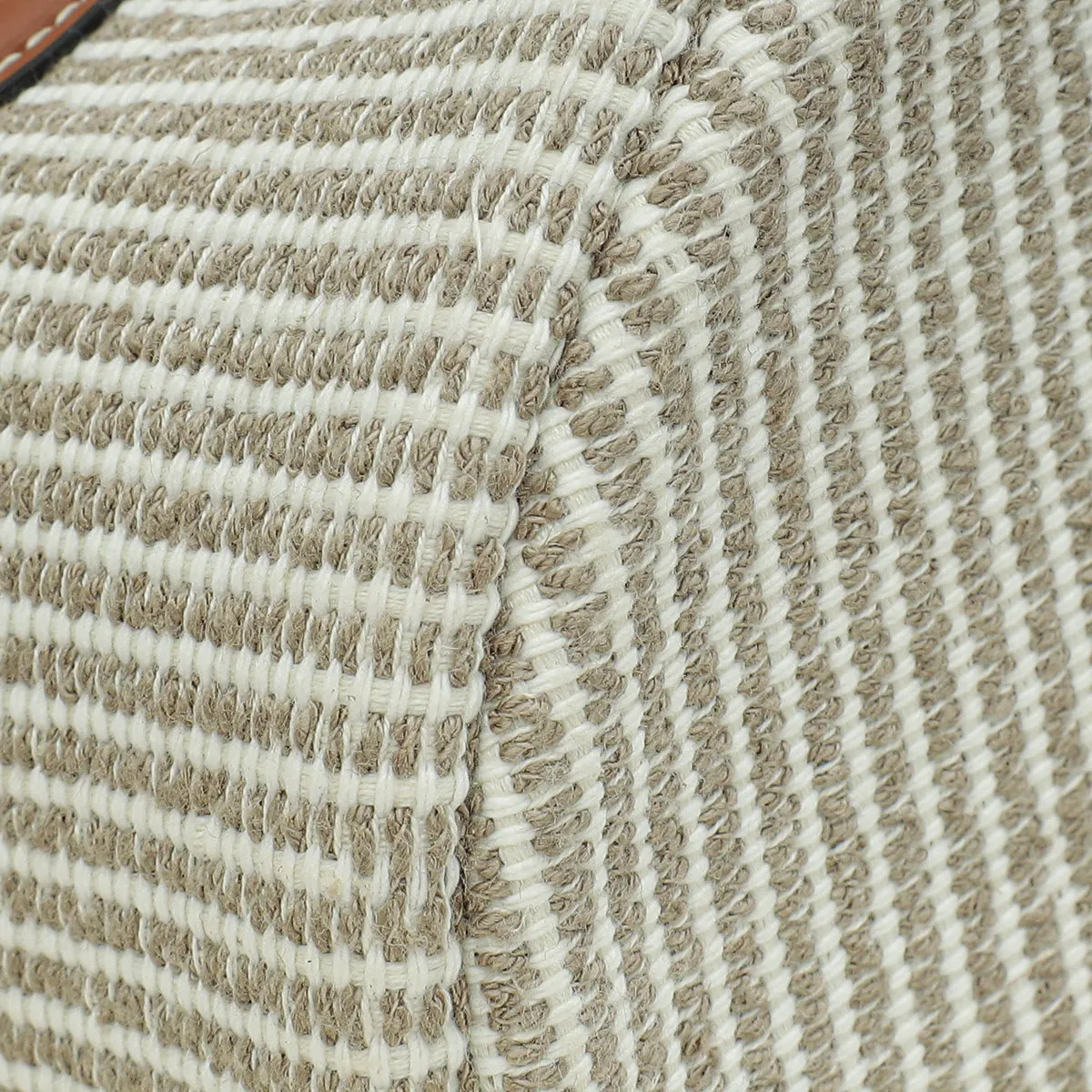 Celine Beige Teen Drawstring in Striped Textile Bag