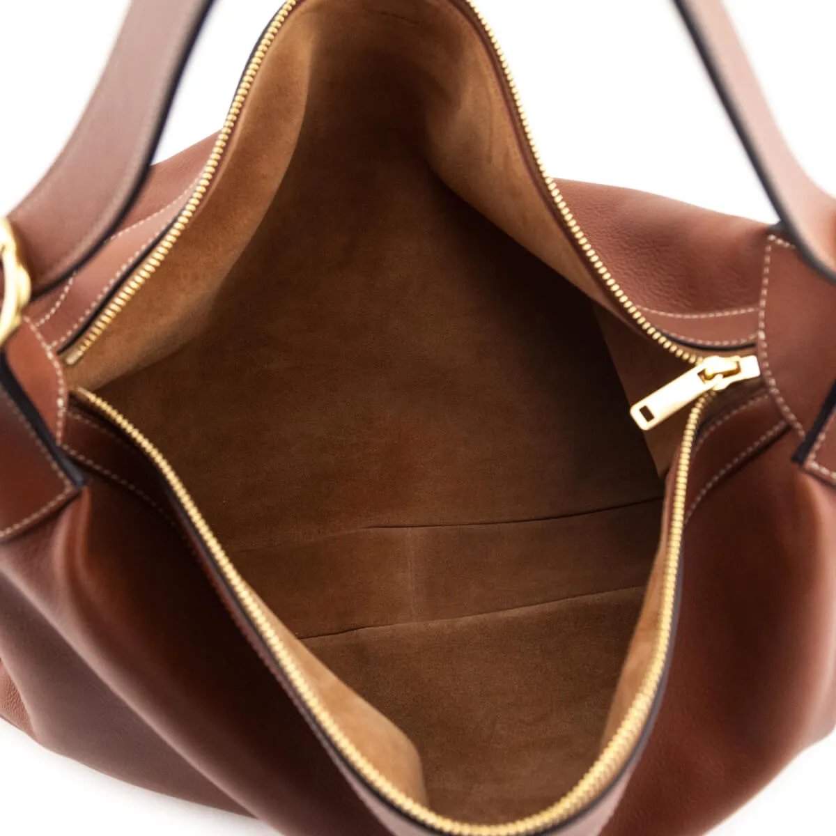 Celine Tan Supple Calfskin Large Romy Shoulder Bag