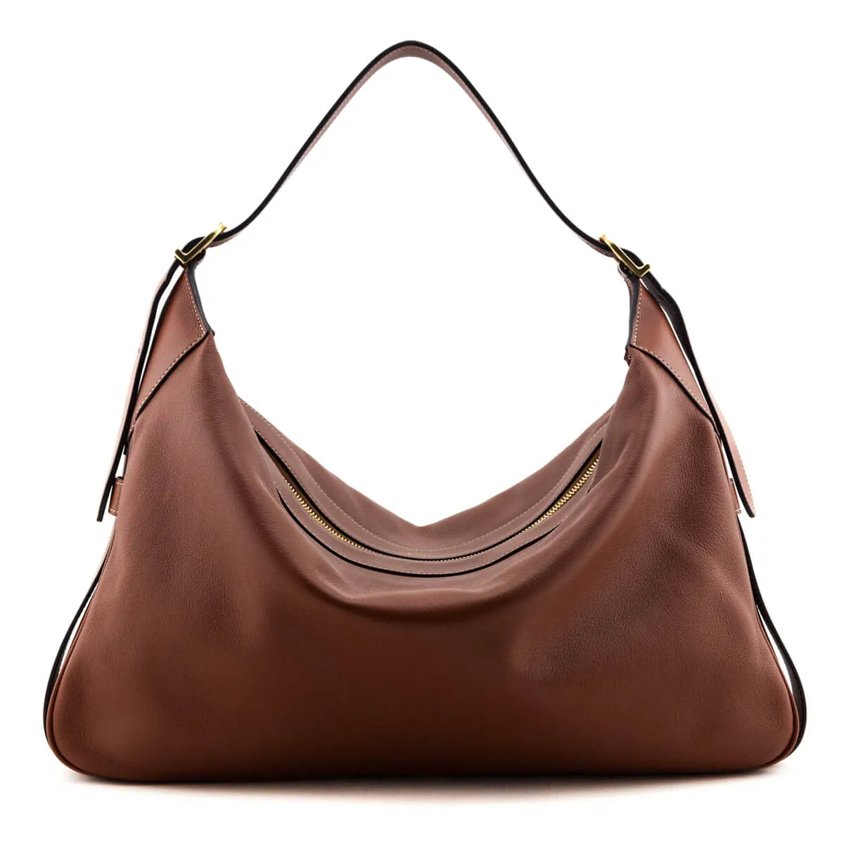 Celine Tan Supple Calfskin Large Romy Shoulder Bag