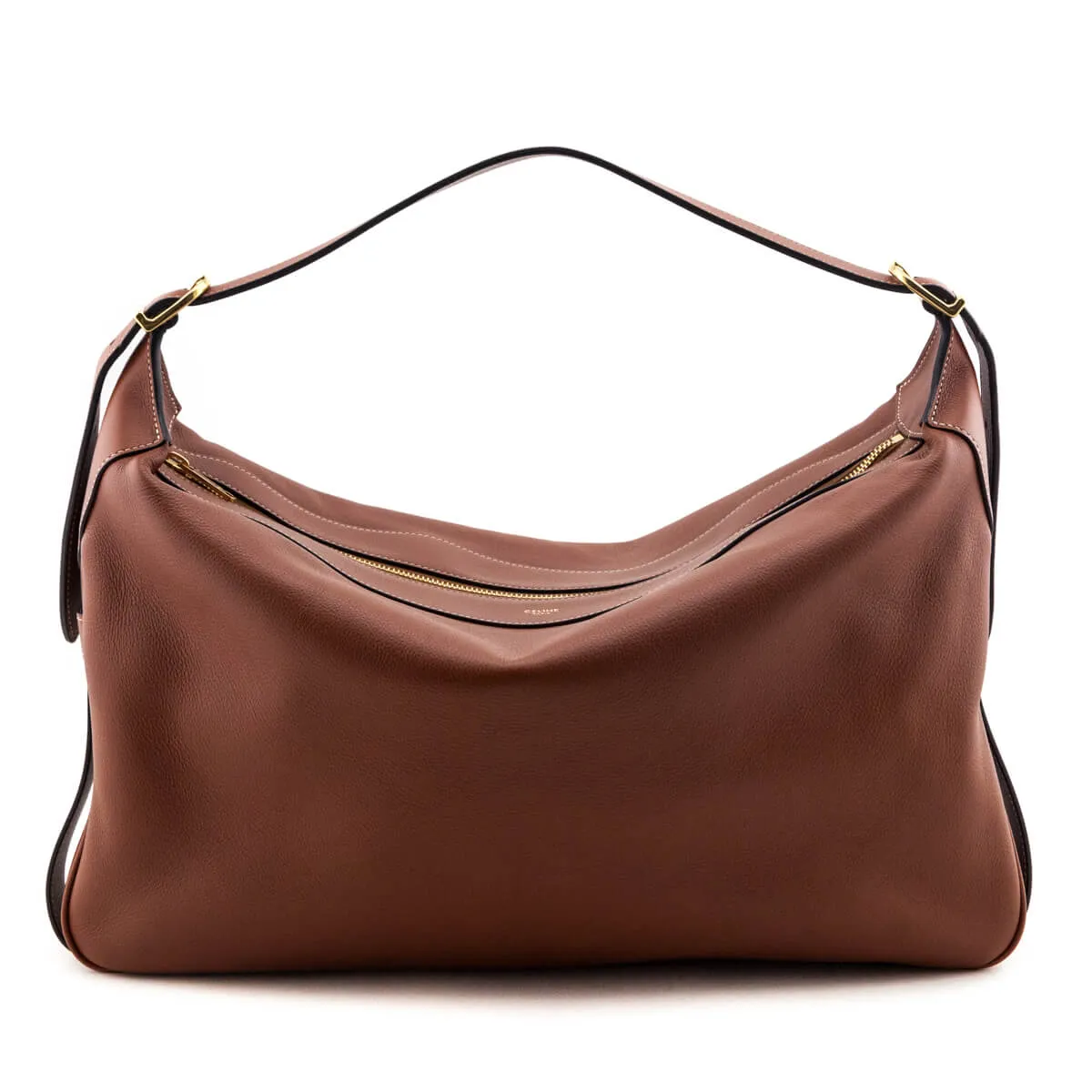 Celine Tan Supple Calfskin Large Romy Shoulder Bag