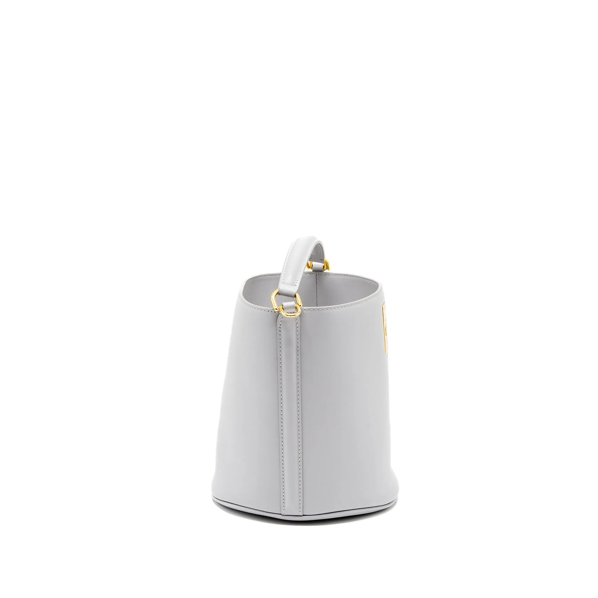 Celine Teen Bucket Bag Calfskin Light Grey