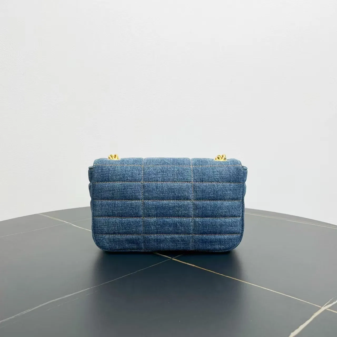 Celine Teen Medium Denim Chain Shoulder Bag