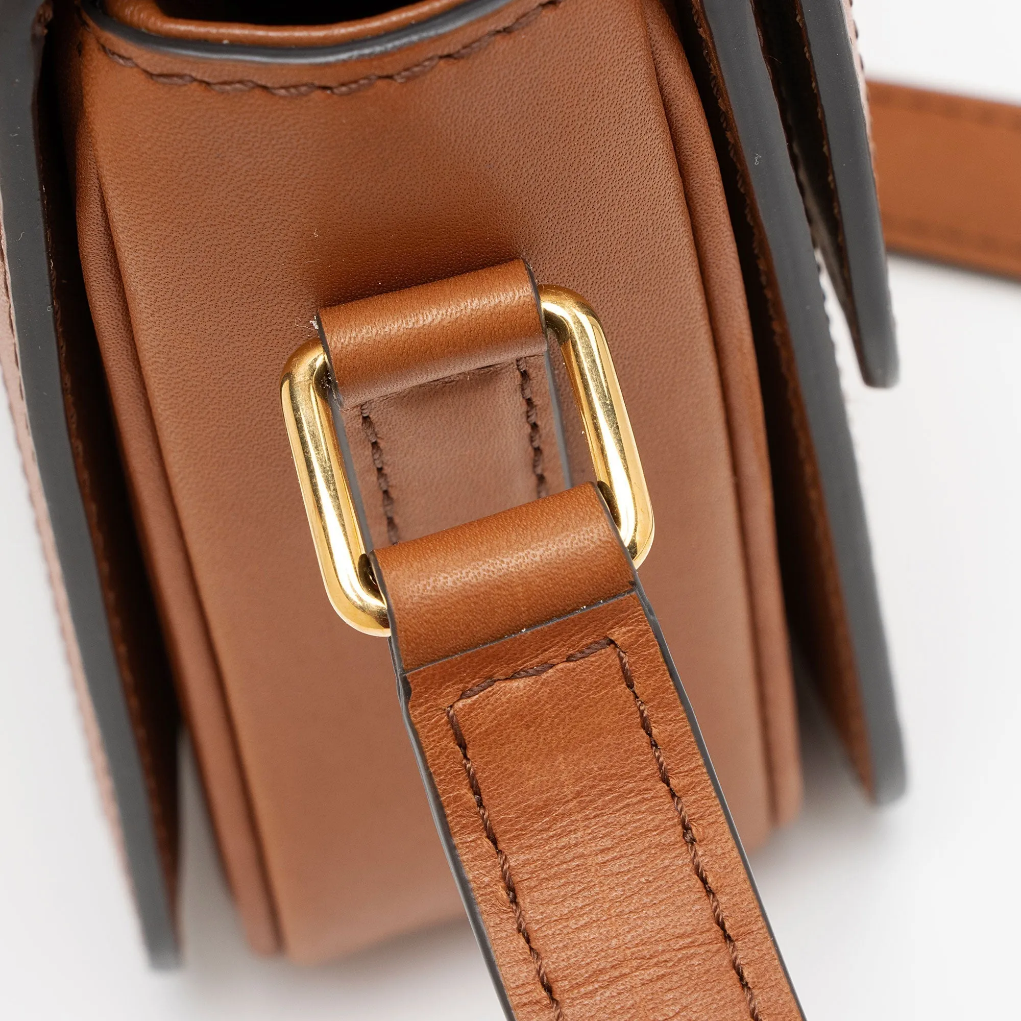 Celine Textile Calfskin Triomphe Teen Shoulder Bag