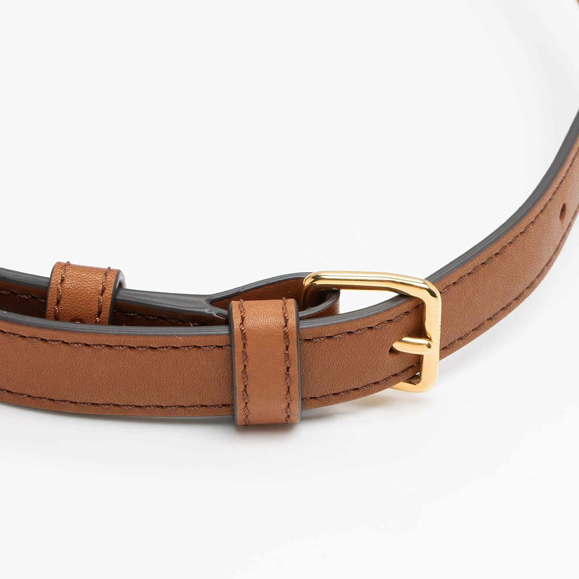 Celine Textile Calfskin Triomphe Teen Shoulder Bag