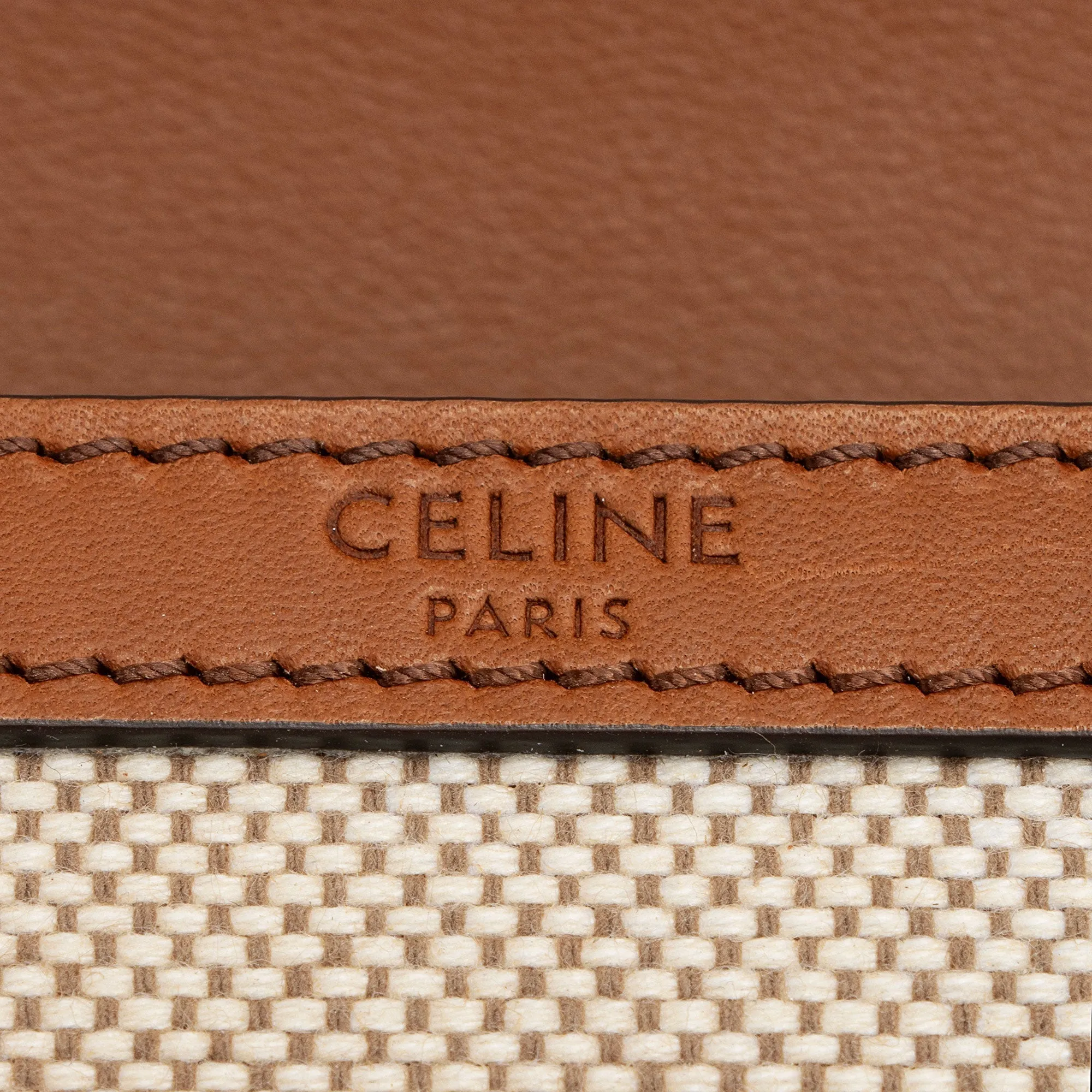 Celine Textile Calfskin Triomphe Teen Shoulder Bag