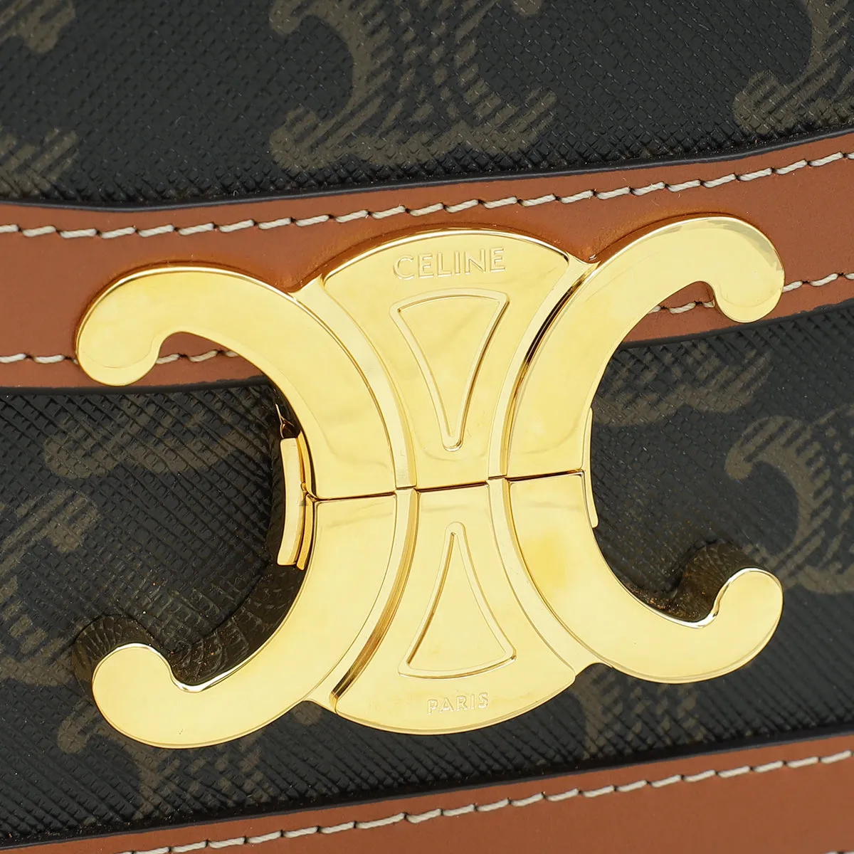 Celine Tricolor Teen Triomphe Flap Shoulder Bag