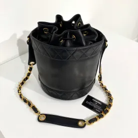 Chanel Vintage Black Bucket Bag