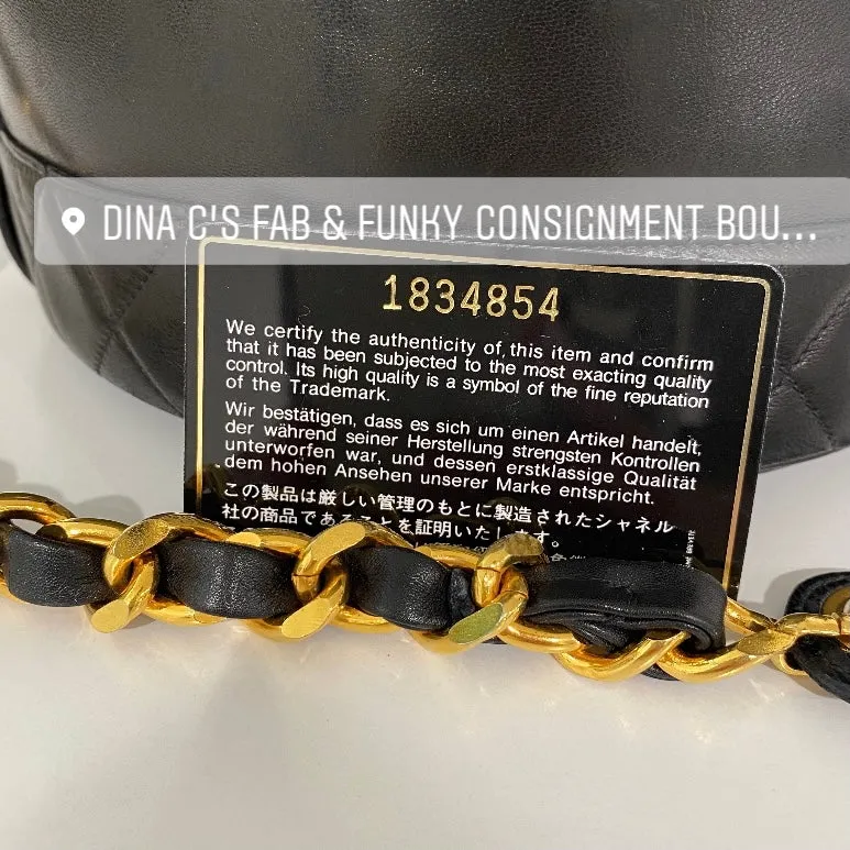 Chanel Vintage Black Bucket Bag