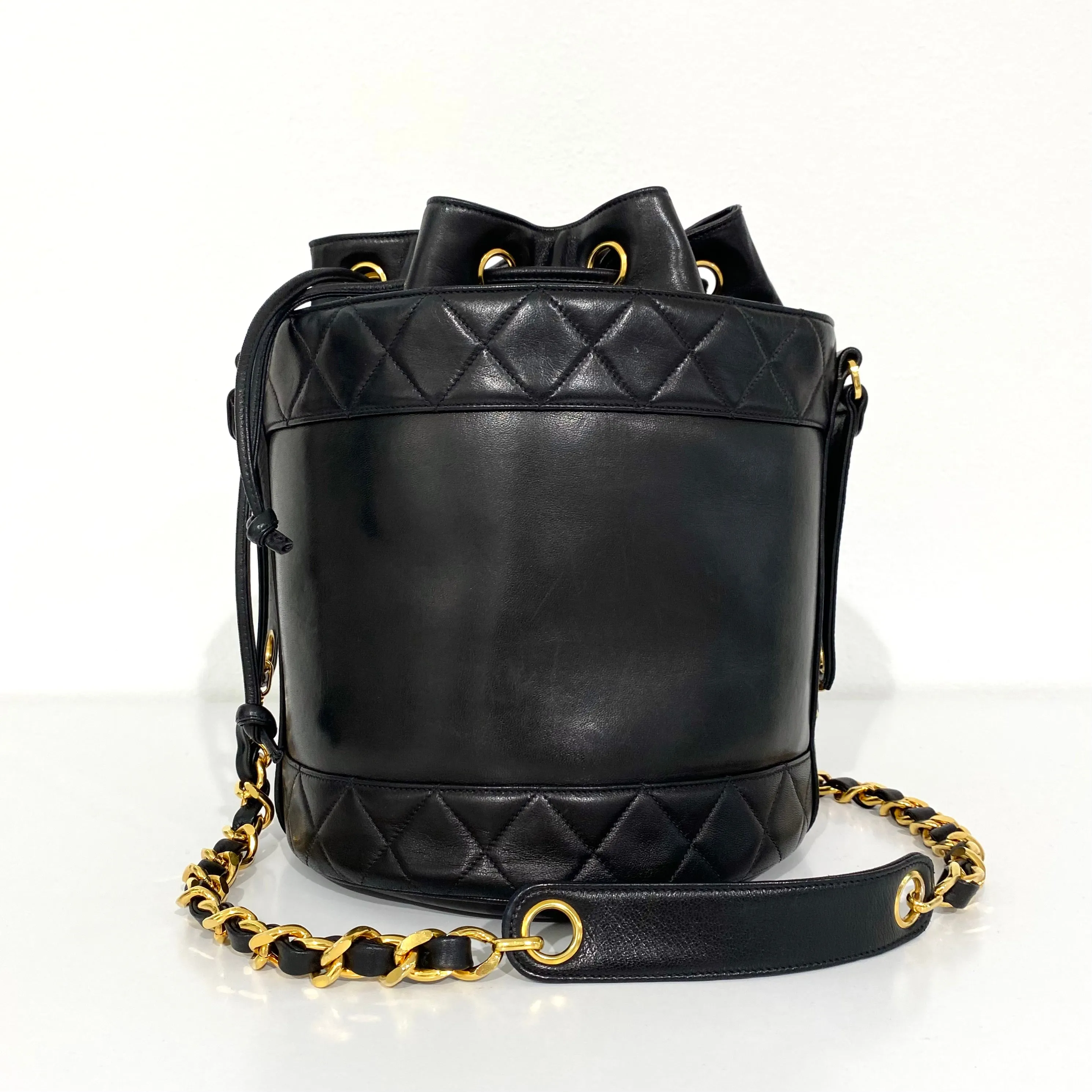 Chanel Vintage Black Bucket Bag