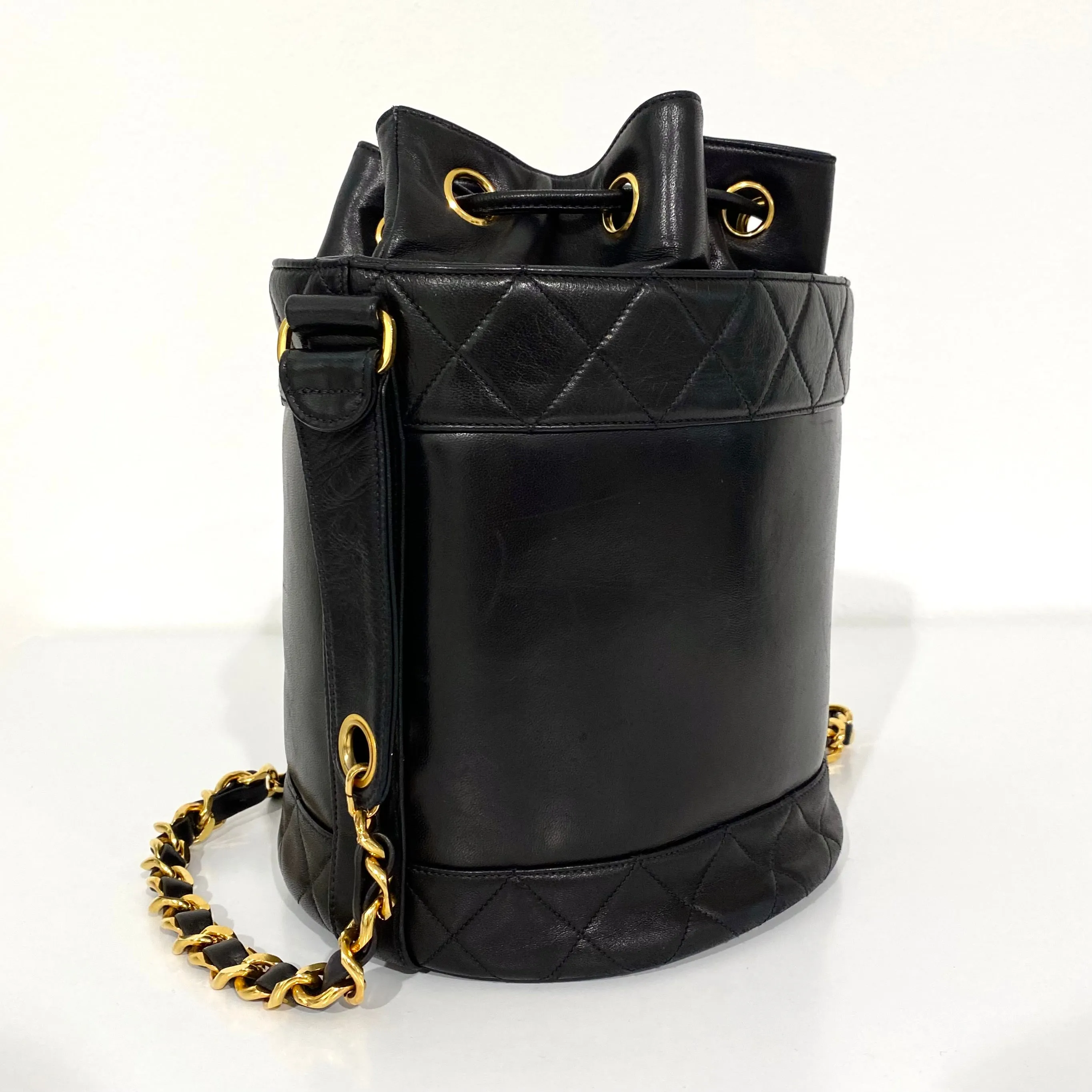 Chanel Vintage Black Bucket Bag