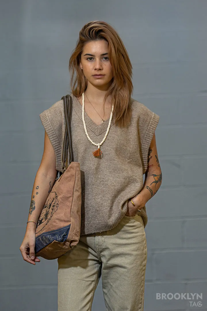 Coral Canvas Tote Bag