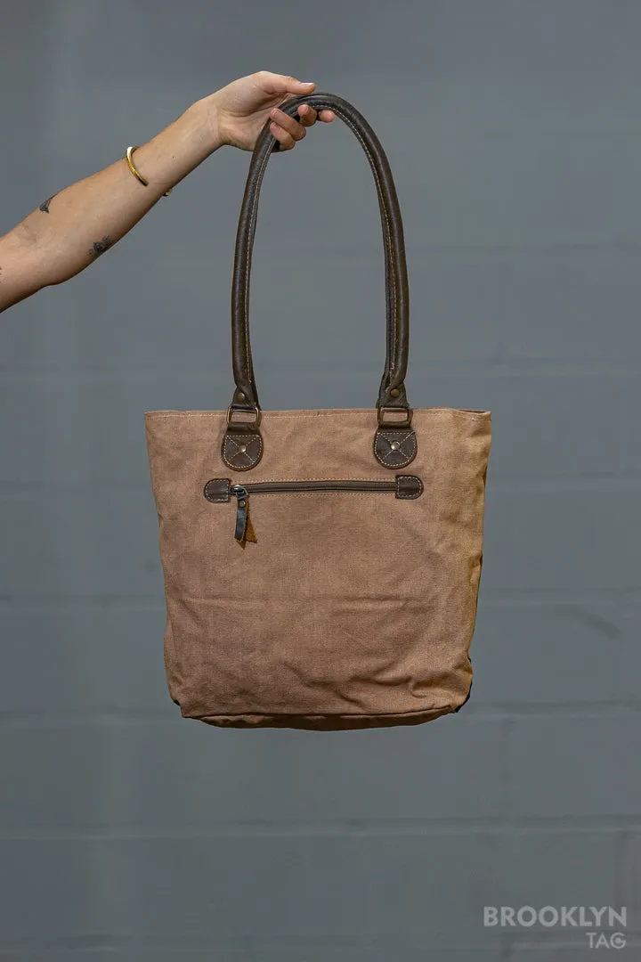 Coral Canvas Tote Bag