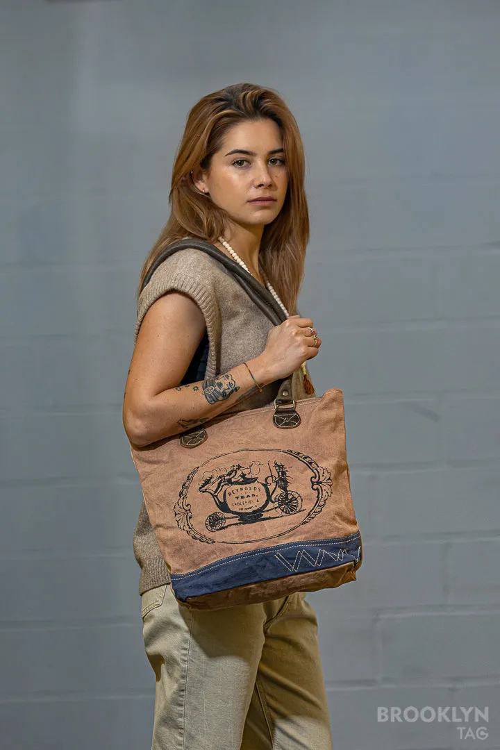 Coral Canvas Tote Bag