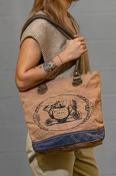 Coral Canvas Tote Bag