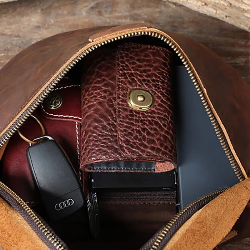 Cowhide Leather Vintage Cross Body Bag