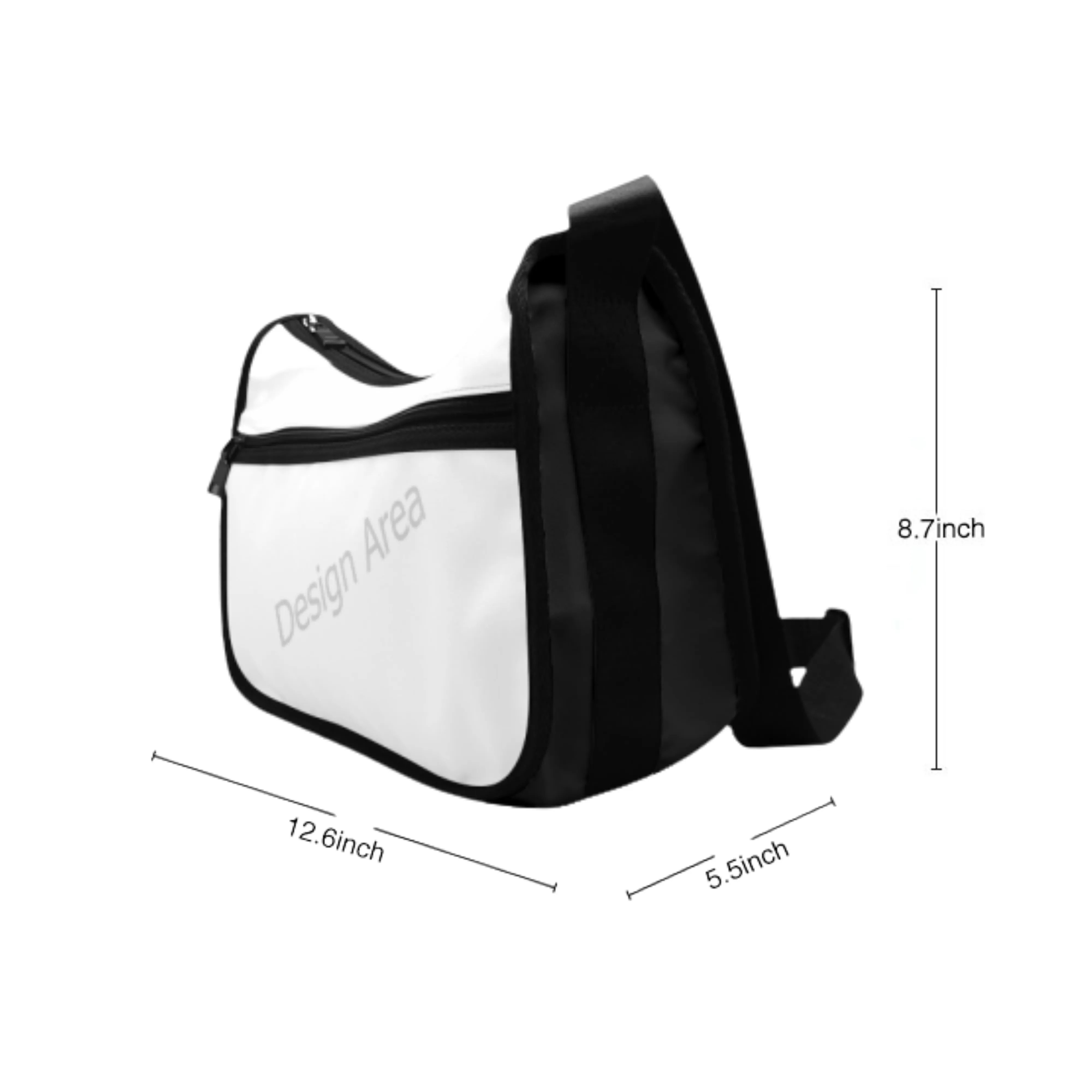 Crossbody Bag - Classic Black and White Houndstooth