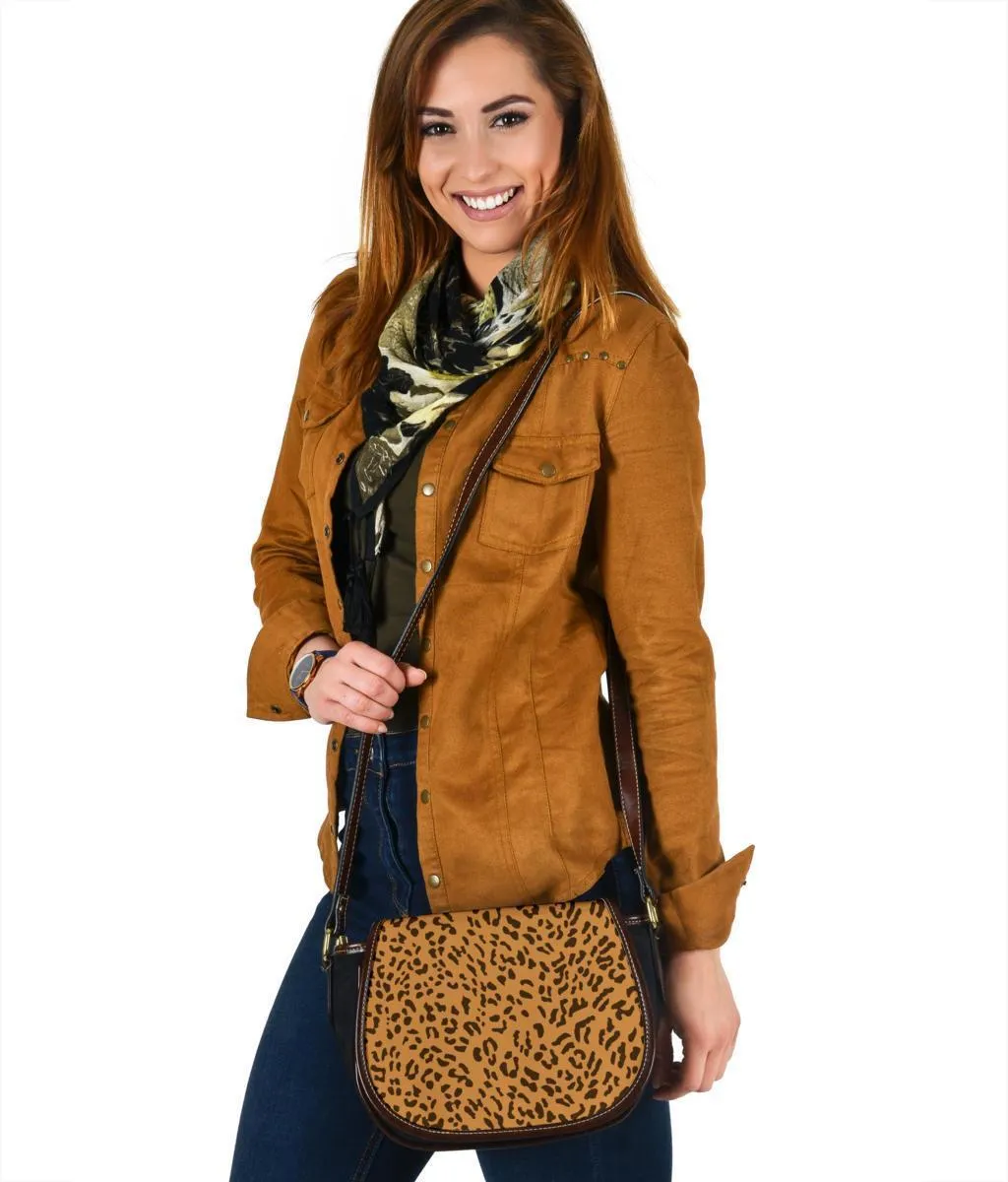 Custom Saddle Bag (Canvas) – Leopard Print | Gift Ideas, Shoulder Bags for Women, Over the Shoulder Bag, Crossbody Bags for Women
