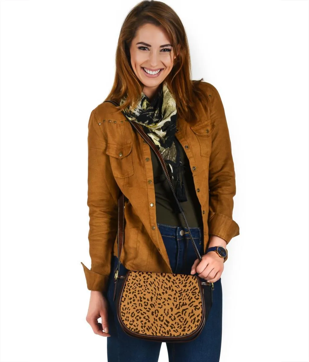 Custom Saddle Bag (Canvas) – Leopard Print | Gift Ideas, Shoulder Bags for Women, Over the Shoulder Bag, Crossbody Bags for Women