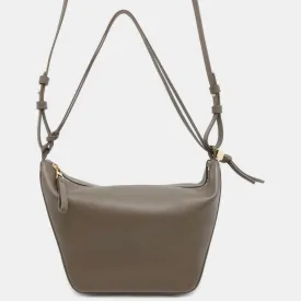 Dark Khaki Green Calf Leather Hammock Mini Hobo Bag