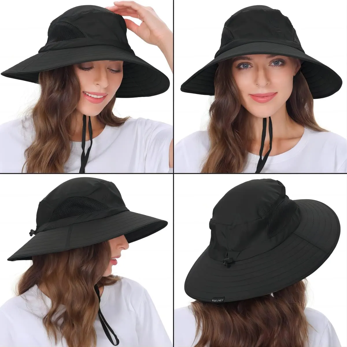 EINSKEY Wide Brim Sun Hat, UPF 50  UV Protection Waterproof Packable Bucket Hat for Men & Women, Fishing Hiking Beach Garden