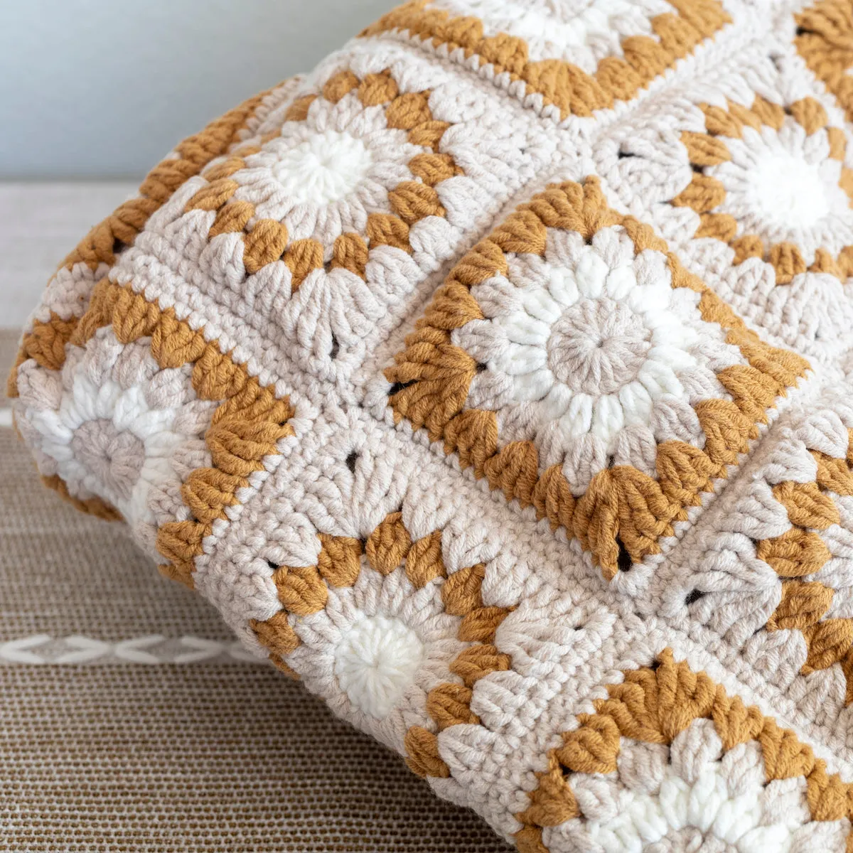 Elena Handbags Handmade Crochet Granny Square Shoulder Bag