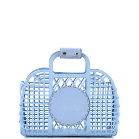 FENDI FF Logo Stamp Basket Tote PVC Small