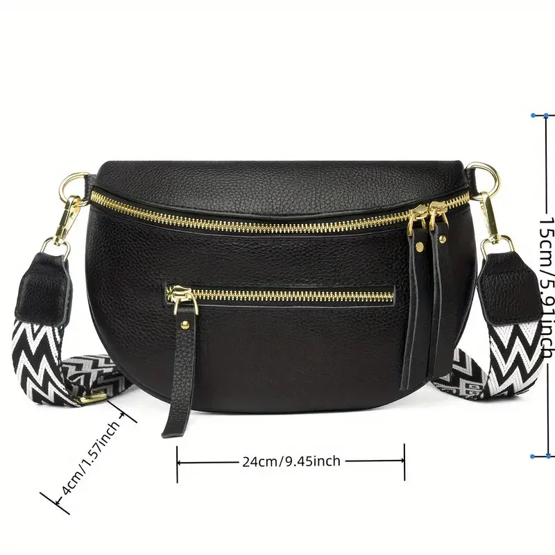 GENUINE LEATHER CROSS BODY BAG
