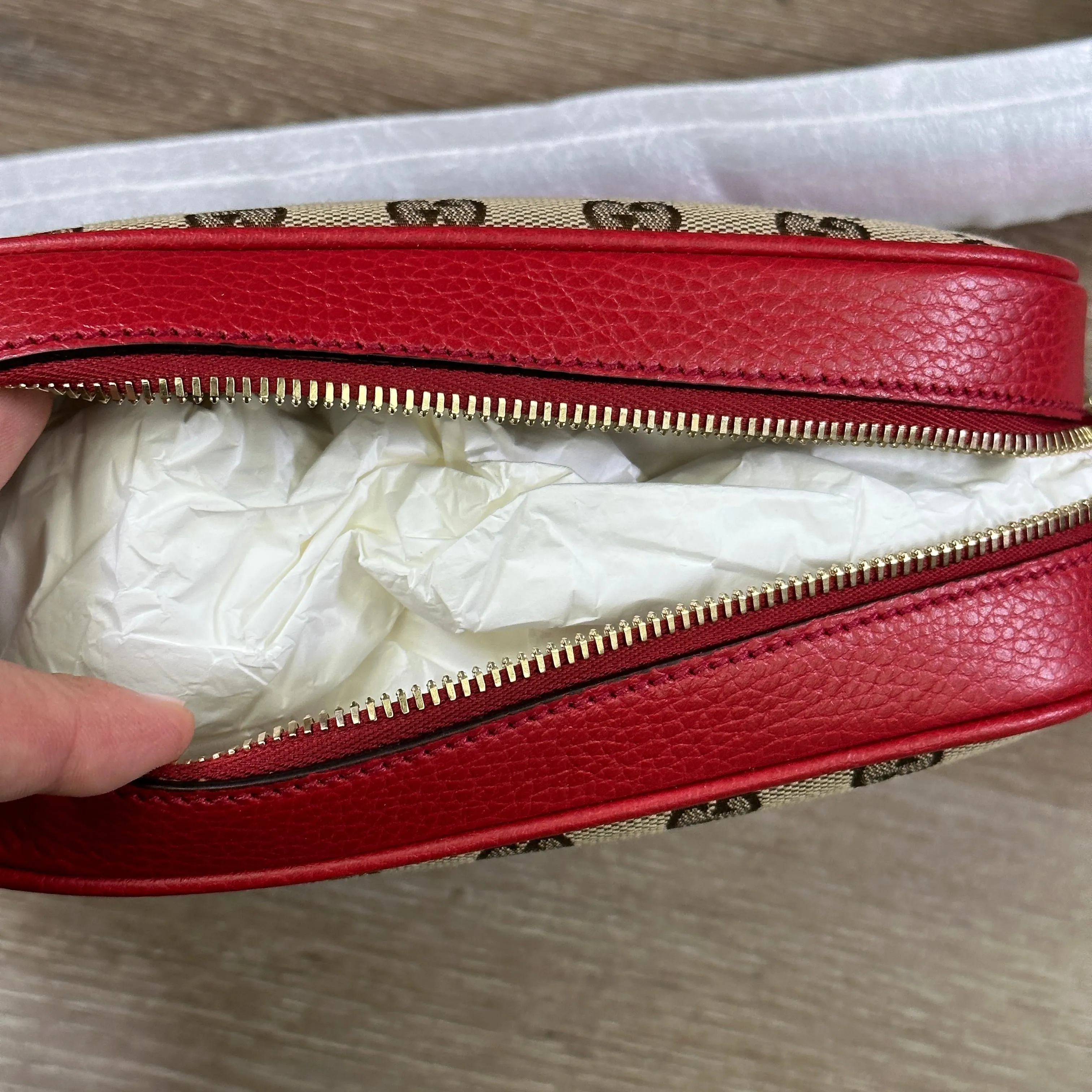 Gucci Bree Crossbody GG Red Leather