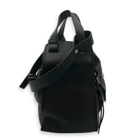 Hammock Medium Black Top Handle Bag in Calfskin, Silver hardware