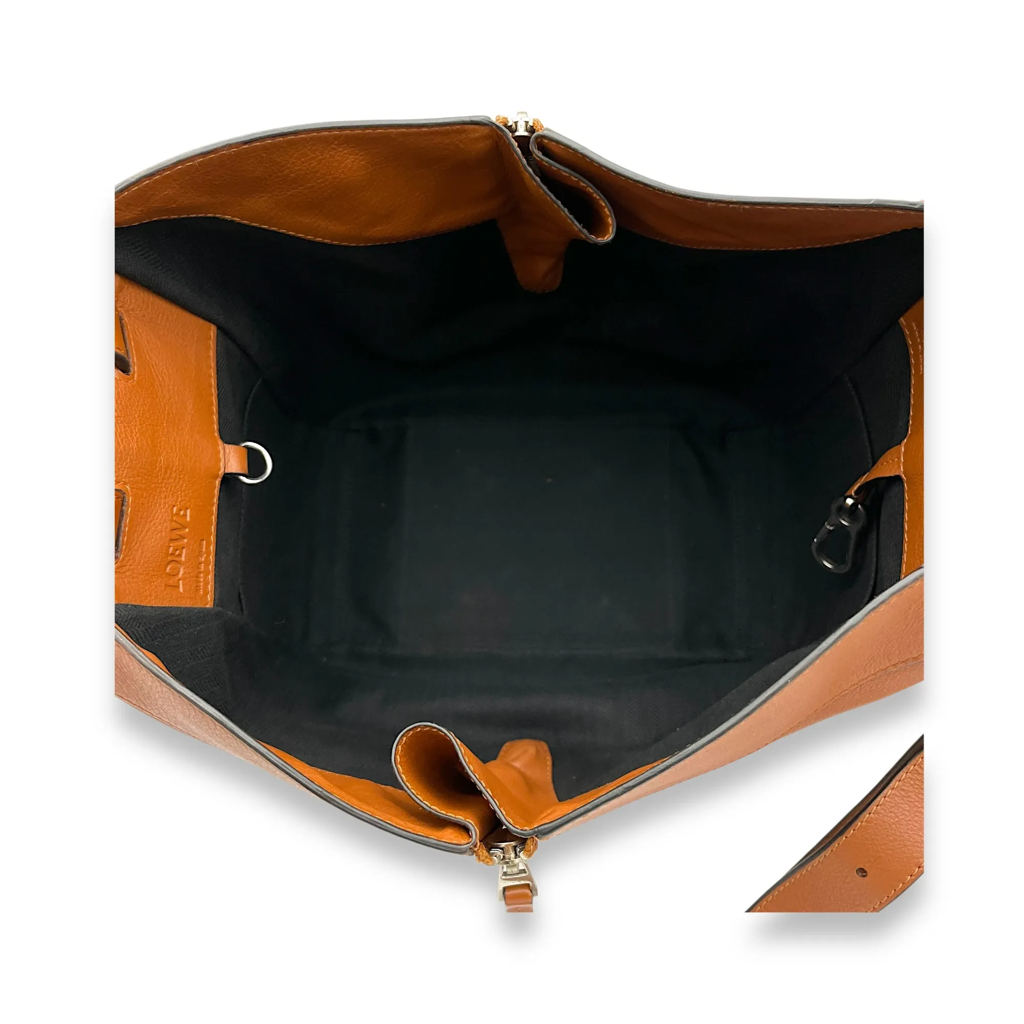 Hammock Small Brown Top Handle Bag in Calfskin, Silver hardware