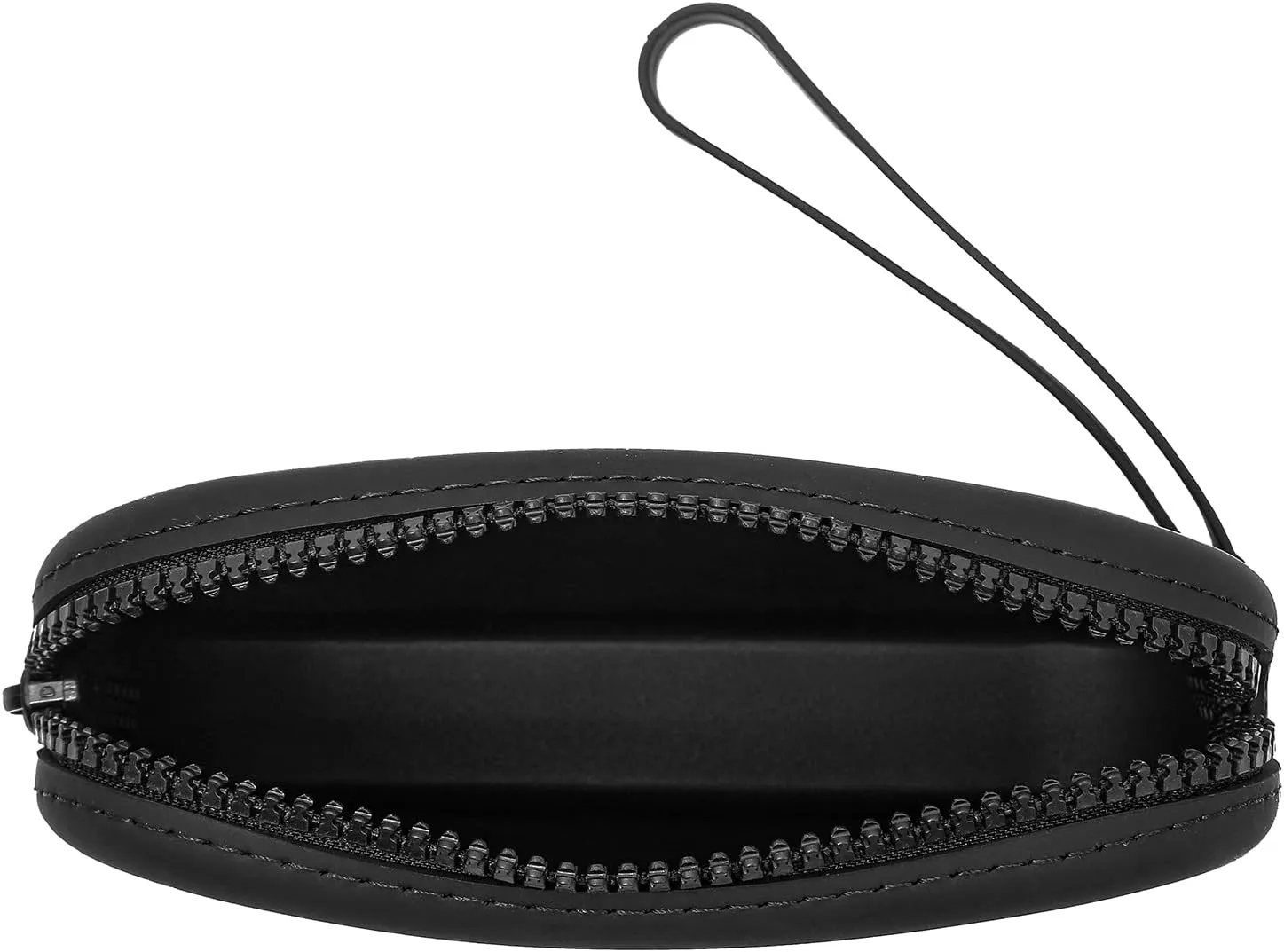 JOVAKIT Small Portable Silicone Makeup Bag for Women, Travel Waterproof Toiletry Cosmetic Bag Gifts for Women, Zipper Closure Makeup Case with Handle (Black)