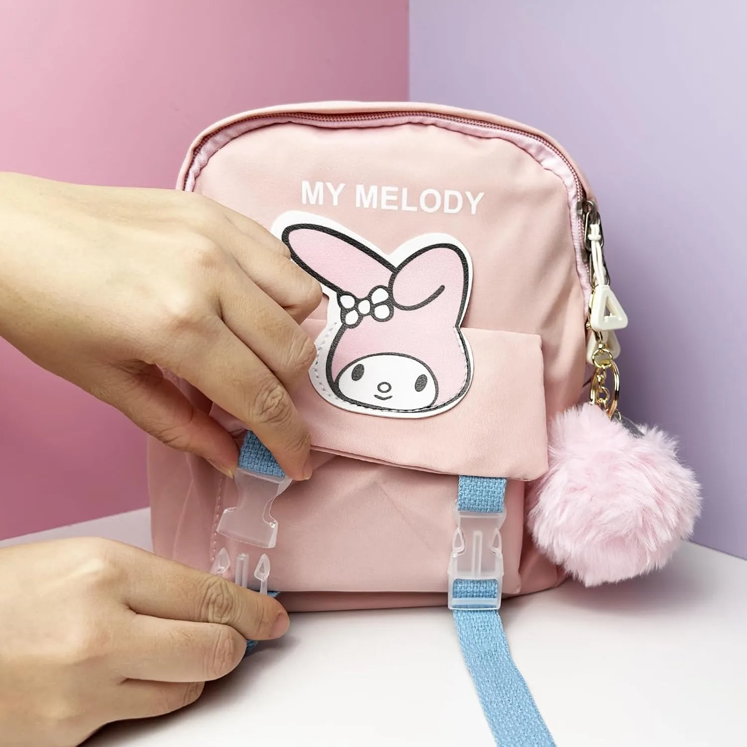 Kawaii Medy Backpack for Teens Women, Cute Cartoon Nylon Mini Backpack Purse Bookbag Travel Daypack