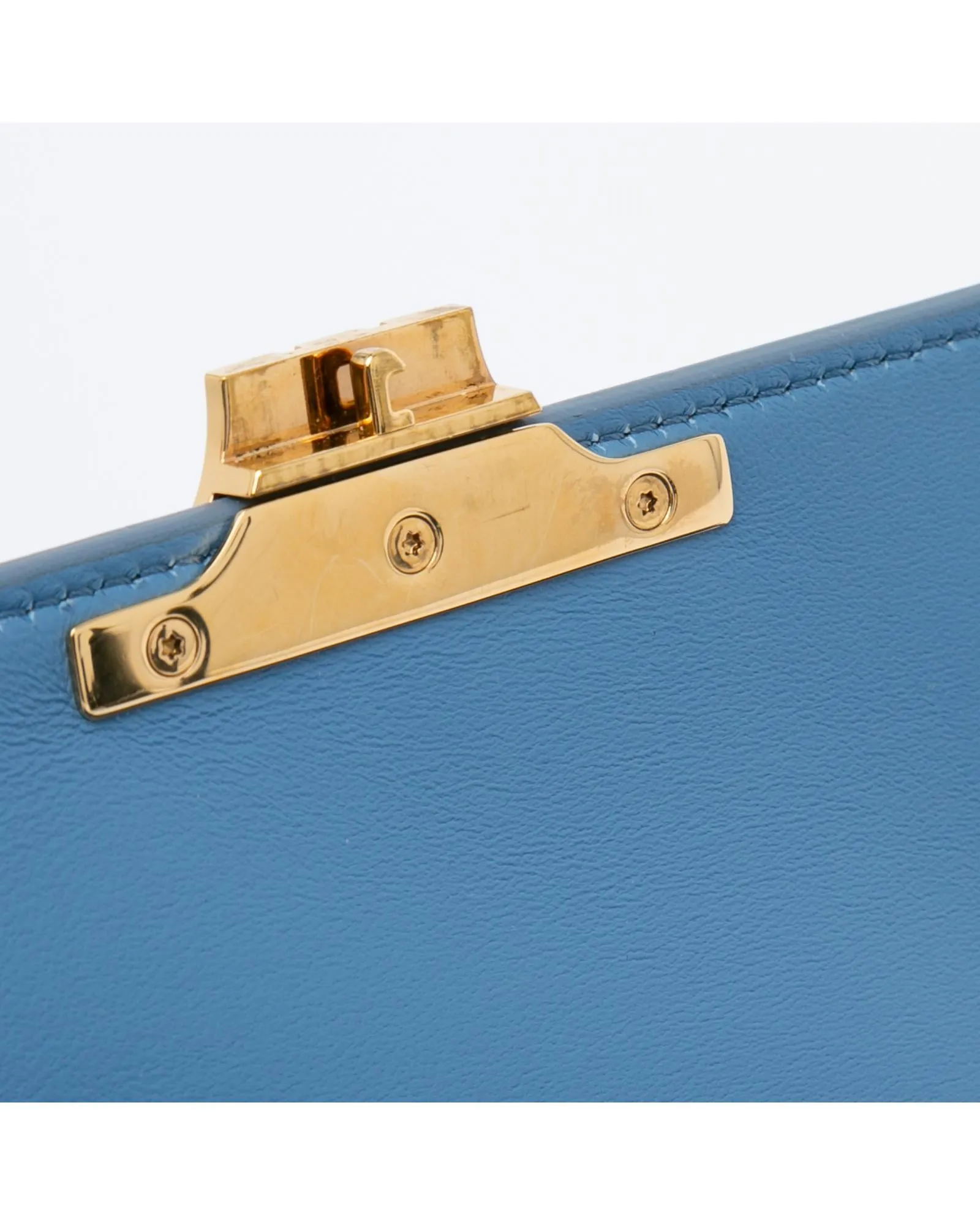 Leather Crossbody Bag with Push Lock Closure