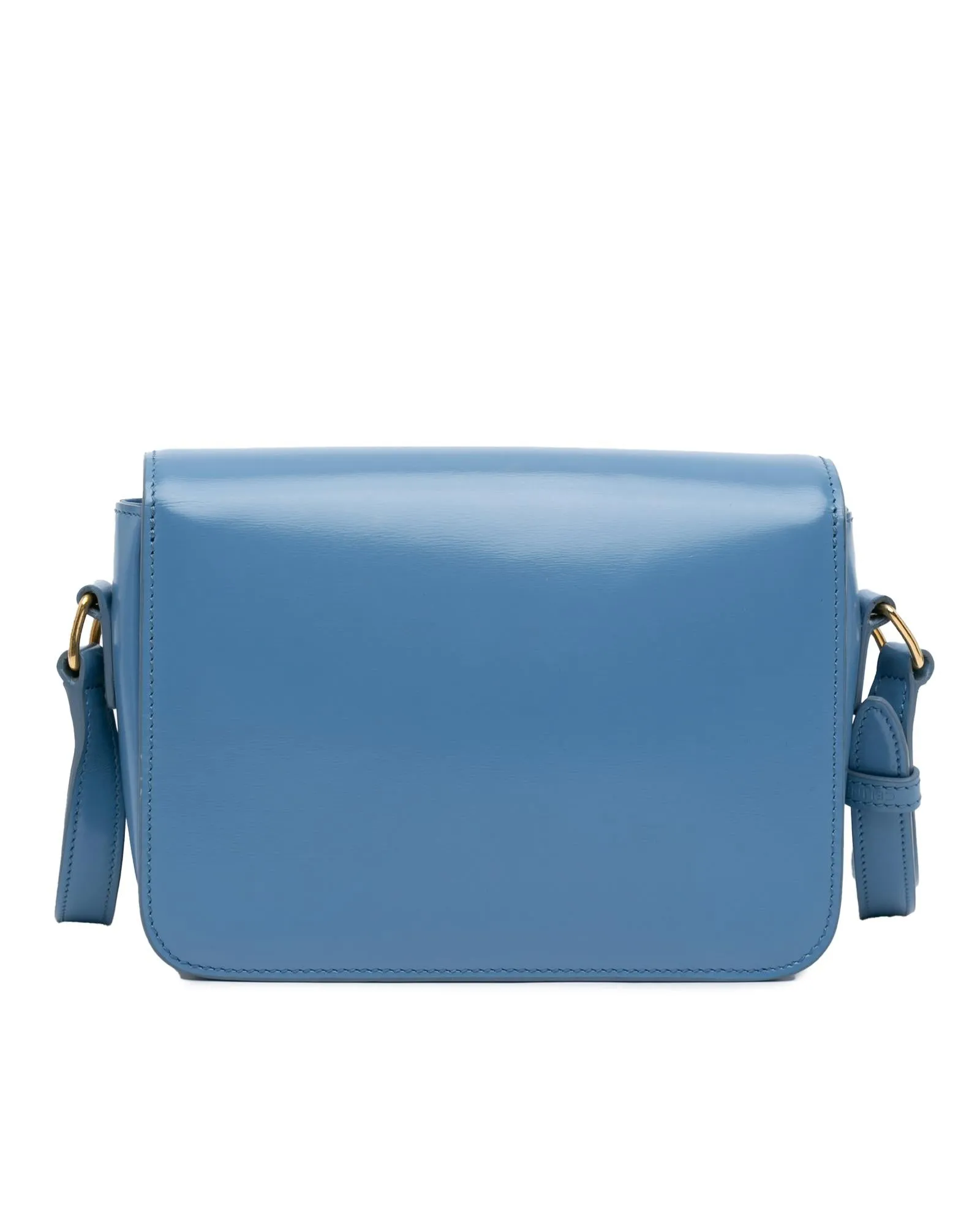 Leather Crossbody Bag with Push Lock Closure