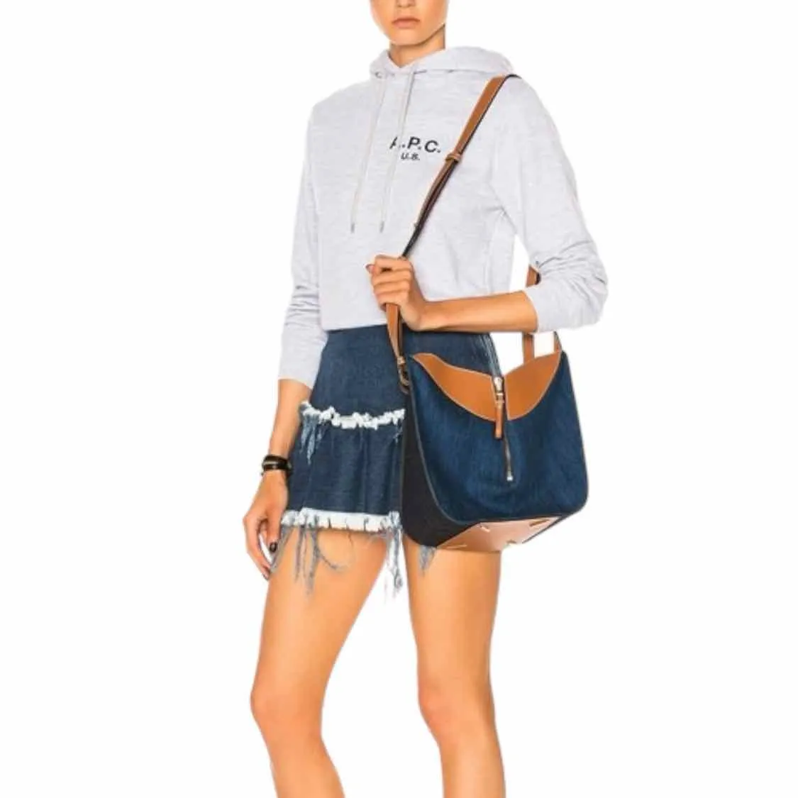 Loewe Denim Denim Hobo Bag