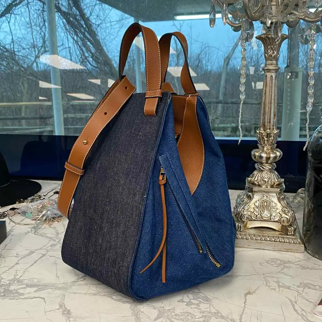 Loewe Denim Denim Hobo Bag