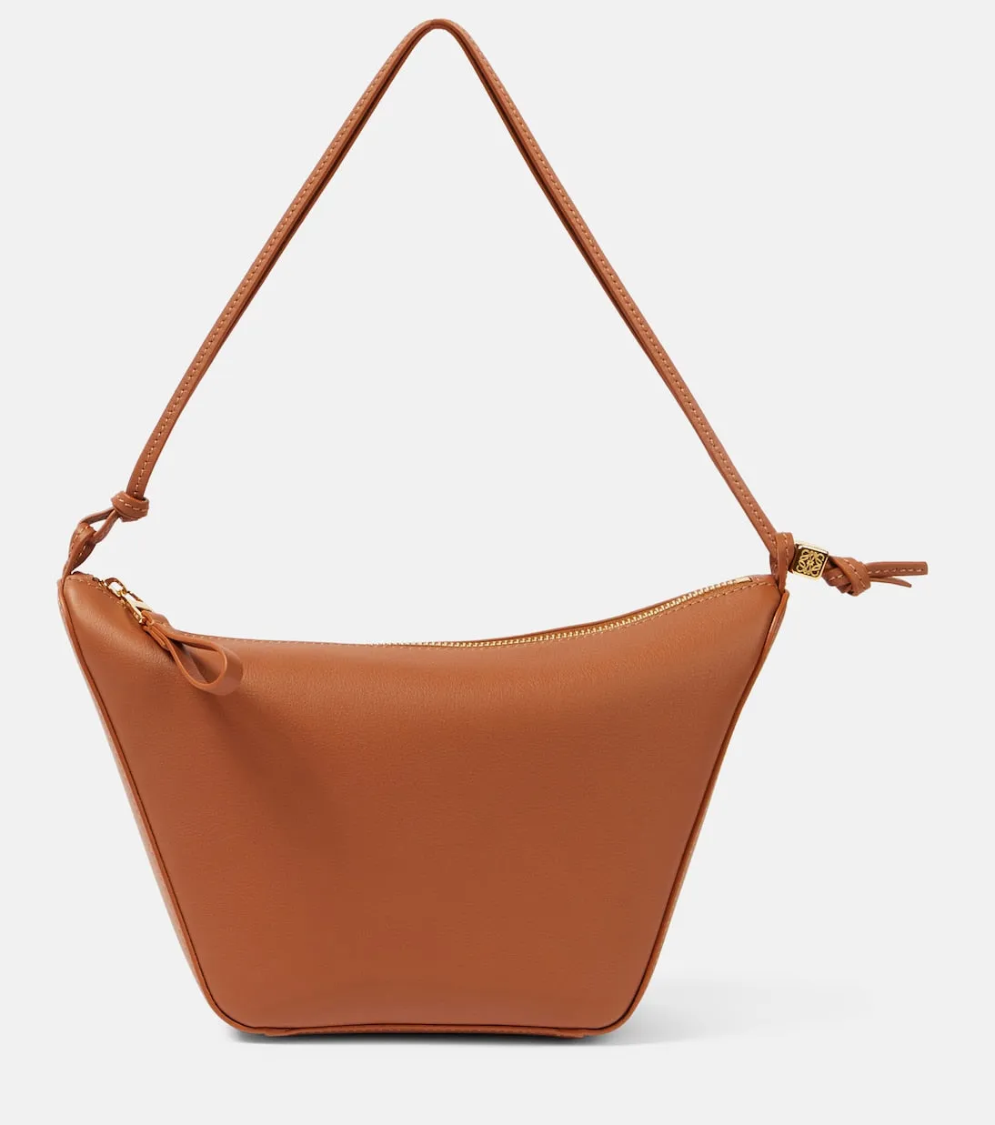 Loewe mini hammock leather shoulder bag, brown