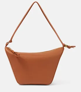 Loewe mini hammock leather shoulder bag, brown
