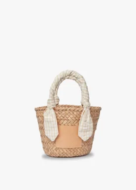 Mini Marlow Straw Scarf Tote Bag