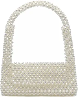 Miuco Pearl Bag Clutch Purses For Women Wedding Bride Purse Sparkly Glitterl Beaded Handbag