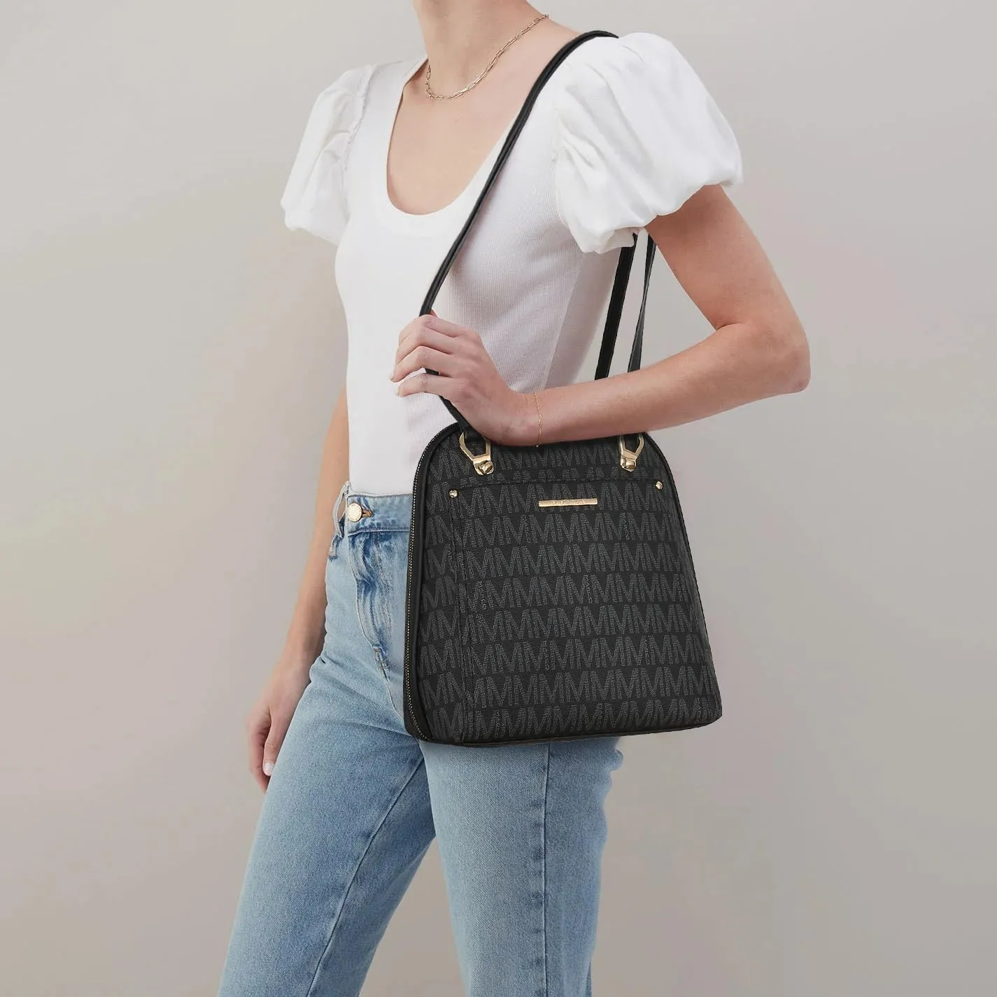 MKP COLLECTION Womens Convertible Backpack Purse Multi-Pocket Handbag Fashion Designer Ladies Shoulder Satchel Bag for Travel College Work