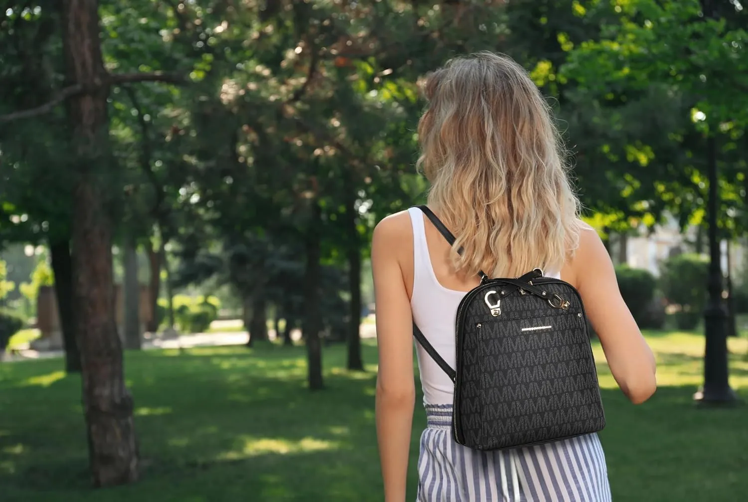 MKP COLLECTION Womens Convertible Backpack Purse Multi-Pocket Handbag Fashion Designer Ladies Shoulder Satchel Bag for Travel College Work