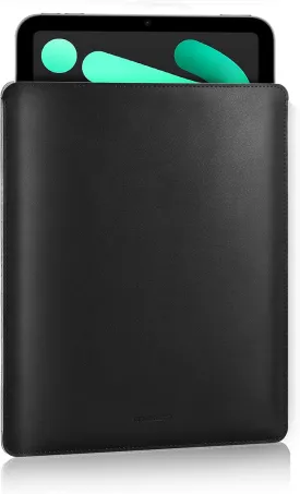 MoKo 7-8 Inch Tablet Sleeve, PU Leather Briefcase Slim Stylish Case Pouch Fit with New iPad Mini (A17 Pro) 8.3" 2024, iPad Mini 6/5/4/3/2/1, Galaxy Tab S2 8.0, Tab A 8.0, ZenPad Z8s 7.9, Black